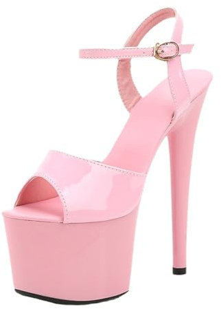 Agiyenna Sandales à Boucle Élégantes pour Femmes Sandales Décontractées à Bout Ouvert Talons Aiguilles Chaussures à Plateforme à La Mode Chaussures de Soirée de Couleur Unie Talons Hauts Sexy D'été