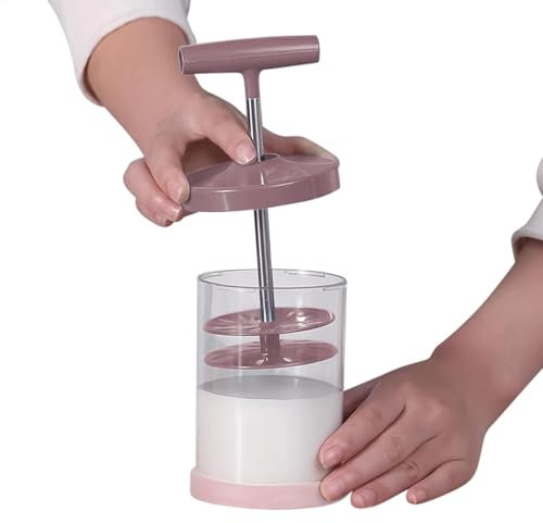 Manual Whipped Cream Maker - Handheld DIYs Whipped Cream Dispenser, Stainless Steel Cream Dispenser | Ergonomic Comfort Grip for Easy Use, Professional Whipped Cream Tool for Baking, and Kitchen