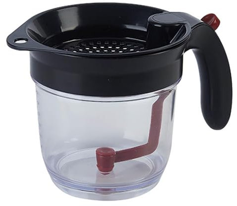 Fetttrenner, 1000 ml, transparenter Fettabscheider, Sieb mit Bodenabgabesieb für verbesserte Gesundheit, Saucenkrug, Fetttrennbecher, Trennbecher für Fett und Feststoffe in Soße, Suppe,