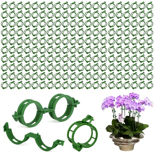 Zouboto Pflanzenclips 200 Stück - Wiederverwendbare Pflanzenklammern aus Kunststoff für Tomaten,Gurken & Kletterpflanzen | Rankhilfen für Gärtner,Balkon & Garten