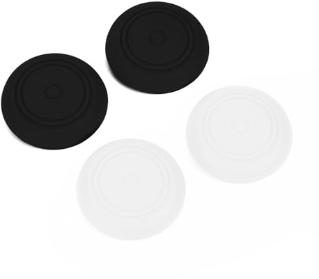 DLseego Thumb Grip Caps Compatible with Switch 2, 4PCS Soft Silicone Anti Slip Joystick Covers Improve Touch Feeling Analog Stick Protection Caps for Switch 2/ PS4/ PS5/ for Xbox,Black+White