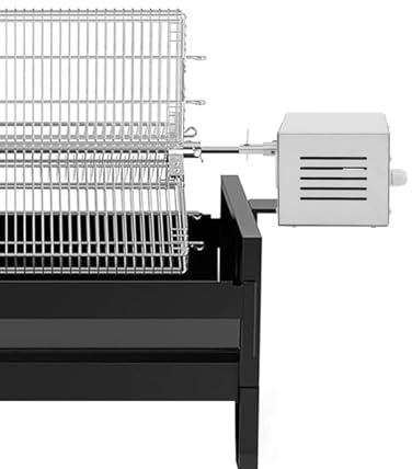 ROGONPDK 220V Edelstahl Röster Spanferkelgrillmotor | 25W Rotisserie Elektromotor Drehspieß | 2.5r/min Grillmotor Elektrogrill Motor | BBQ-Rotissore-Motor Arbeitsumgebung: -15~45°C