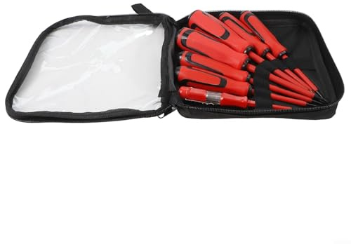 Lot de 7 tournevis isolés pour électricien avec 3 cruciformes, 3 tournevis plats et crayon de test pour des réparations précises