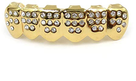 Lerpwige Hip Hop Grilles dentaires décoratives avec diamants doré/argenté avec pince pour rappeur, cosplay, pince coupante en acier inoxydable, pince combinée verrouillable