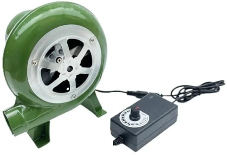 NGTFDCP Soffiatore per Foglie, 2 Pezzi 30/40/60/80W Ventilatore Elettrico per Barbecue 12V per Mini Fabbro Forges Adattatore di velocità Camino,per la Pulizia del Patio(40W)