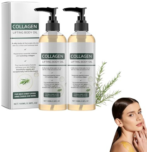 Huile Corporelle Liftante Au Collagène,Firmea Collagene Creme Corps,Huile de Corps Raffermissante pour la Peau Hydratation et Nutrition Intenses, Atténue Visiblement les Ridules,200ml