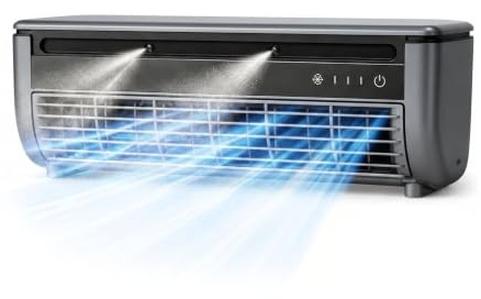 Ventilador de refrigeración para dormitorio, sala de estar, ventilador de escritorio silencioso con control remoto, montaje en pared, mini sistema de enfriador de aire, blanco, paquete individual
