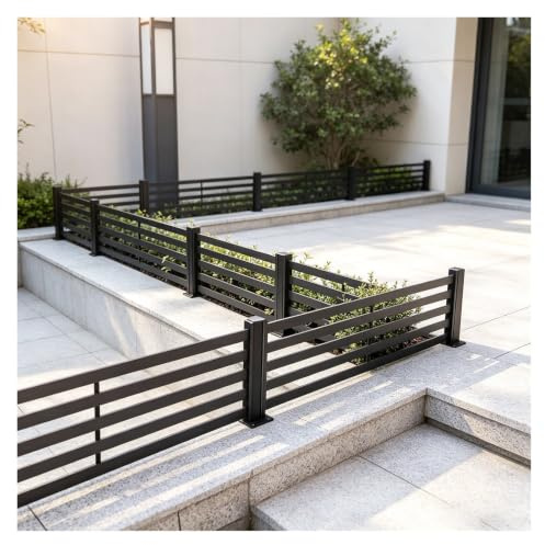 Clôture extérieure basse en aluminium à installer soi-même