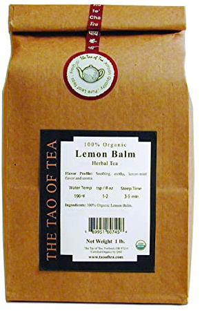 The Tao of Tea Lemon Balm, 100% Organic Herbal Tea, 1-Pounds