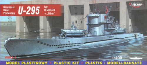 Mirage Hobby 40414 - Deutsches U-Boot U 295 Typ VII C/41 mit Biber, Schiff