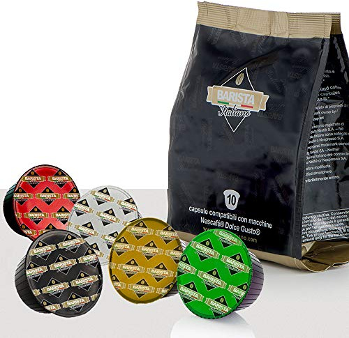 Barista Italiano - 80 Pods Compatible with Dolce Gusto®* machines (COFFEE VARIETY, 80 Capsules, 80 Servings)