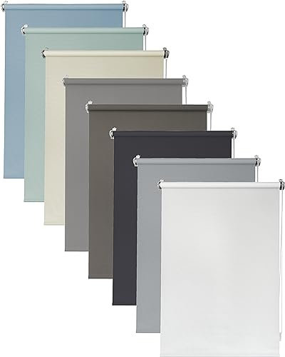 Deco4Me Thermo Verdunklungsrollo ohne Bohren (110 x 160 cm, Weiß (Blackout)) - lichtundurchlässig & wärmeisolierend - Thermrollo, Abdunkelungsrollo, Klemmrollo Verdunkelung (Stoffbreite 106 cm)