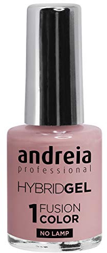 Andreia Professional Hybrid Gel Nagellack - 2 Schritte und keine Lampe erforderlich Langlebig und leicht zu entfernen - Fusion Farbe H12 Natürliche Nude Tan - Shades of Nudes - Weiche Farben 10.5 ml