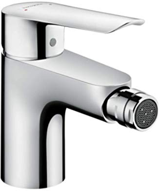Logis E Single lever bidet mixer 70 with brass waste