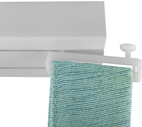 16 Stück Weiße Schlaufengleiter für 5cm breite Schlaufen - zum aufhängen von Schlaufenschals, Gardine mit Schlaufen