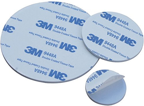 White 3M EVA FOAM Self Adhesive Pads ~ 30mm, 50mm or 80mm diameter x 2mm thick ~ Sticky Adhesive DOUBLE SIDED Tape Circles ~ 9448A (2, 30mm diameter)