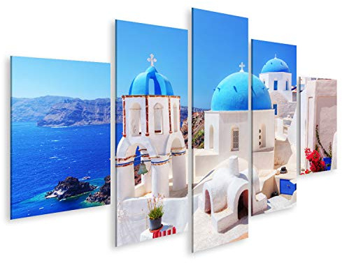 islandburner Bild auf Leinwand Oia Stadt Santorini Insel Griechenland Ägäisches Meer Bilder Wandbilder Poster