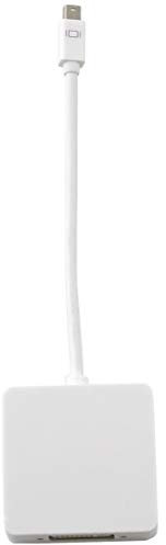 Hot 3 in 1 Mini Display Port Thunderbolt a DVI VGA HDMI TV AV HDTV cavo adattatore per Mac Book,per iMac, per Mac Book Air Pro;Bianco Candybarbar