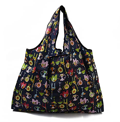 BEEFLYING Einkaufstasche Faltbar Wasserdicht, 3 Stück | Ablehnbar Umweltfreundliche Shopping Bag Nylon mit Beutel Und Taschengriff, für Einkauf Haushalt Reisen Outdoor Camping