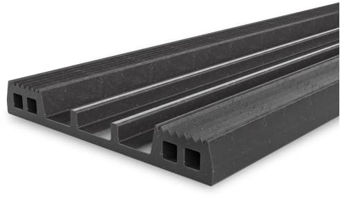 Lippendichtung Riefengummiband Auflagegummi für Stegplatten 60mm EPDM Gummi Kammerdichtung - Dichtung für Polycarbonat - Siegel (EP_02, 10m)