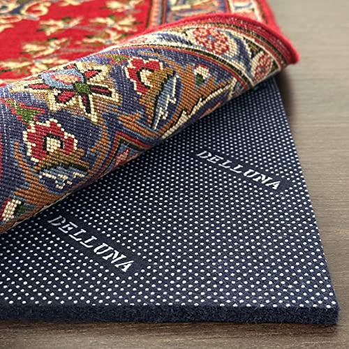 DELLUNA Non-Slip Area Rug Pad 2'x3', 3/8 Thick Double Side Rubber + Felt, Premium Deluxe Cushioned- Safe for All Floors, Adds Comfort and Protection, Ultra Strong Grip, Stop Rug from Moving.