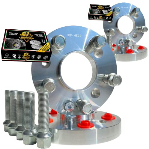 IGP 4 Distanziali Ruote 12 + 16 mm Compatibili con A4 S4 RS4 Type B8 B9 + Audi A5 S5 RS5 Type 8F F5 interasse 5x112 mozzo 66.5 + 20 bulloni in Acciaio