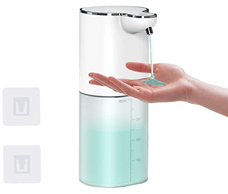 Automatic Soap Dispenser, Dalugo 400ml Rechargeable Touchless Soap Dispenser Wall Mounted with 4 Adjustable Levels, IPX5 Waterproof Liquid Soap Dispenser for Kitchen and Bathroom