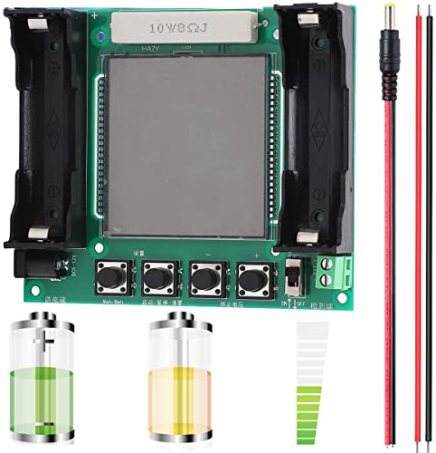 Youmile 18650 Lithium Batterie Kapazitätstester XH M239 Kapazitätstester Modul Hohe Genauigkeit MAh MWh digitale Messung DC 5-12V Digitalanzeige mit DC Steckerkabel rotes und schwarzes Kabel