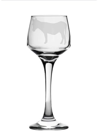 Donkey Engraved Sherry Glass, Animal Gift for Women, Gift for Men