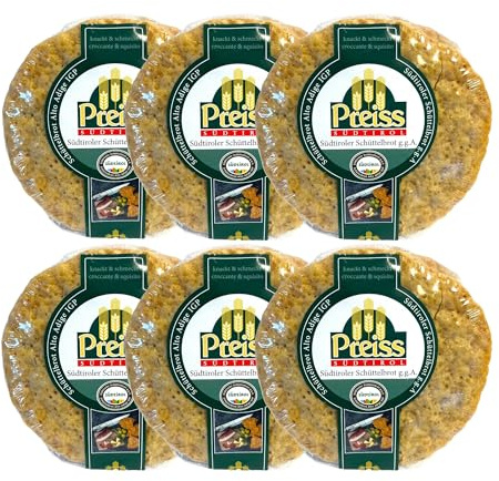 Südtiroler Schüttelbrot Handgebacken Traditionelles Handwerk Knusprig Roggenbrot Authentischer Geschmack Südtiroler Spezialität Regionaler Genuss Roggenmehl Traditionelles Bäckerhandwerk (6x 200g)