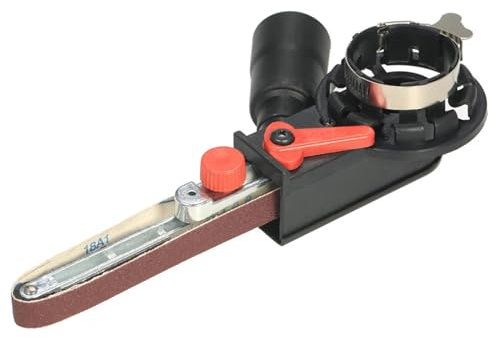mola affilacoltelli Levigatrice a nastro Multifunzione Mini Adattatore for nastro abrasivo fai da te Levigatrice a nastro for smerigliatrice angolare elettrica da 115 mm 4,5 e 125 mm 5