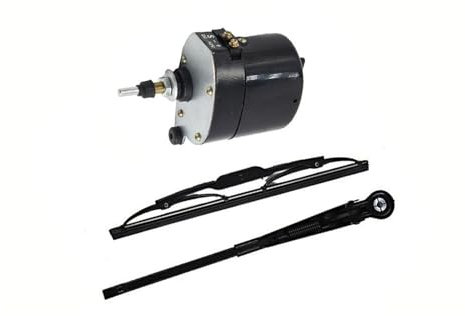 Boshu daili store 2 Stück Scheibenwischer 1 Stück 12 V Wischermotor Universal Scheibenwischer Moto/Wischerblätter Fischerboot Wohnwagen kompatibel mit Jeep-Traktoren ATV-UTV (Color : MOTOR WIPER)