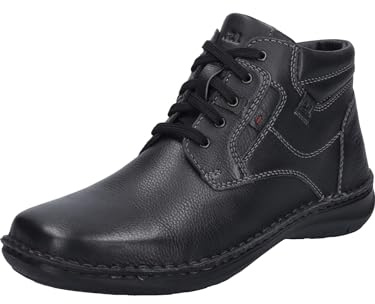 Josef Seibel Botines con cordones New Anvers 35, ancho K (extra ancho), plantilla intercambiable, Negro , 43 EU X-Ancho