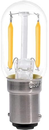 ShuoHui Birne B15D LED 230V für Nähmaschine, Doppelkontakt, 2W LED Ersetzt Glühlampen B15 15W, Warmweiß 2700K, 150LM, Nicht Dimmbar, Glühbirne Bajonett B15D Klein für Nähmaschine (2)
