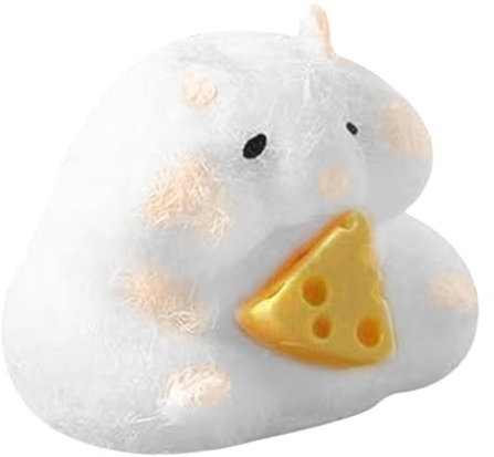 Squishy Hamster Toy, Hamster Fidget Toy, Zappelspielzeug Für Kinder Mit Käse, Hand-Entspannungsspielzeug, Hamster-Kneifspielzeug, Hamster-Spielzeug Für Jungen Und Mädchen