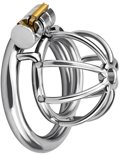 XoticPlay Male Chastity Device Hollow Out Design Cock Cage Locked Penis to Prevent Erection Bondage Breathable for Men Sex Toys Adult Game (L Ring)
