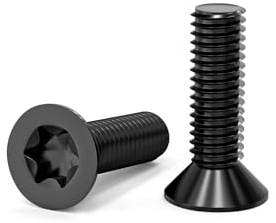 ORTAVA 100 Stück Senkkopfschrauben M3 x 10 mm, M3 Schrauben Torx A2 V2A | Edelstahlschrauben Schwarz Vollgewinde ISO 14581 / DIN 965 für Maschinen, Geräte und Möbel