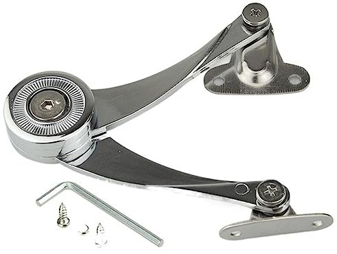 KIEYENS Hydraulisches Scharnier aus Zinklegierung, Schranktür-Hebeunterstützung, zufälliger Stoppscharnier, verstellbares Scharnier, Möbel-Hebeklappenhalterung, Hardware, 1 Stück (1 Stück)