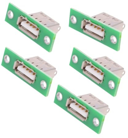 CY Connector 5pcs/set DIY OEM USB Type-A Female Socket Connector with Panel Mount Solder Type