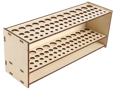 Sarini Pinselhalter aus Holz mit 67 Löchern, zur Wandmontage, Aufbewahrungs-Organizer für Künstlerpinsel, für Bleistifte, Make-up-Pinsel, Skizzenstifte und mehr