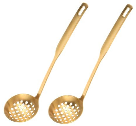 Alipis 2piezas Colador De Sopa Para Olla Caliente Cuchara Coladora De Fideos Cuchara De Cocina De Acero Inoxidable Utensilios De Cocina Para Cocinar Sopa y Fideos