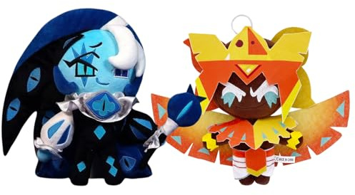 Super JAKES Shadow Milk Cookie Plush, Cookie Run Kingdom Plushies Pillow for Game Fans,Stuffed Figure Doll Birthday for Boys Girls (2PCS)
