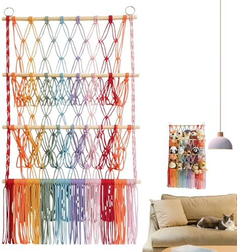 Kuscheltier Aufbewahrung - Boho 3-Etagen Tür Aufbewahrungssystem,Kinderzimmer Möbel Für Kinderbett Spielzimmer Kleiderschrank Jugendzimmer