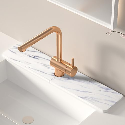 Volminex Absorbent Faucet Mat, Drying Mat for Kitchen Sink,Stripe15.7 x3.9 | Sink Splash Guard, Stone Sink Protector Mat, Fast Drying Mats, Tap Mat, Water Faucet Drain Mat for Kitchen Bathroom Counter