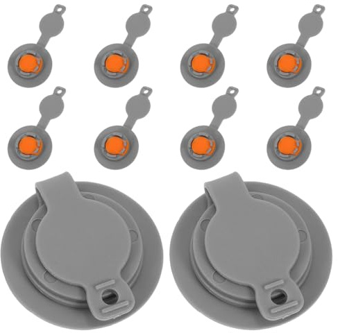 GRIRIW 10 Válvulas de Inflado para Almohada de Aire TPU, Válvula Inflable para Colchón y Cojín de Viaje, Tapón Seguro sin Fugas, Repuesto Compacto para Camping y Uso Portátil
