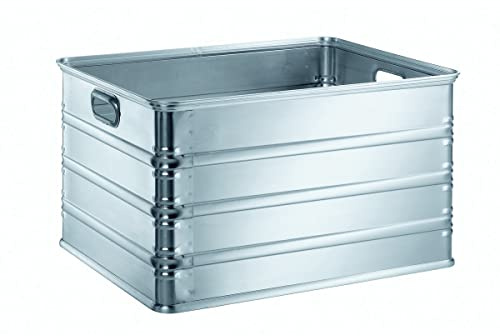 Zarges | Transport- und Stapelkasten aus Aluminium | Volumen 155 l, rollenbahngeeignet
