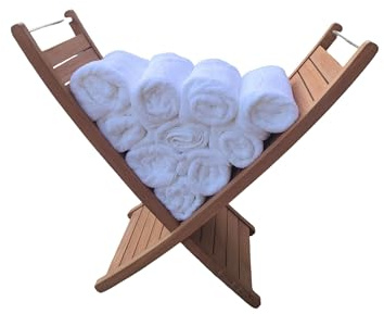 WholesaleTeakFurniture New Grade A Teak Wood Bath Shower Spa Room Towel Holder #WFAXTH