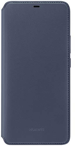Huawei Flip Folio Textured Wallet Cover/Case for Mate 20 Pro, Deep Blue