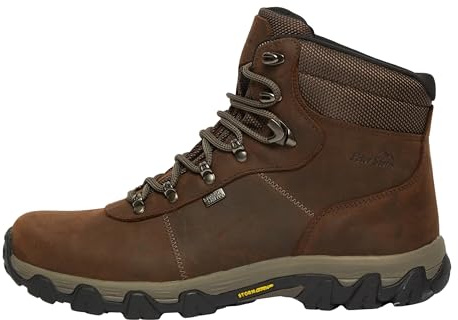 Peter Storm Men’s Caldbeck Walking Boot with High Traction Rubber Sole & Ankle Support, Durable Leather Upper (Brown, UK Footwear Size System, Adult, Men, Numeric, Medium, 8)