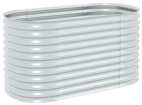 vidaXL Lit surélevé de Jardin 160x80x81 cm Acier galvanisé Argenté